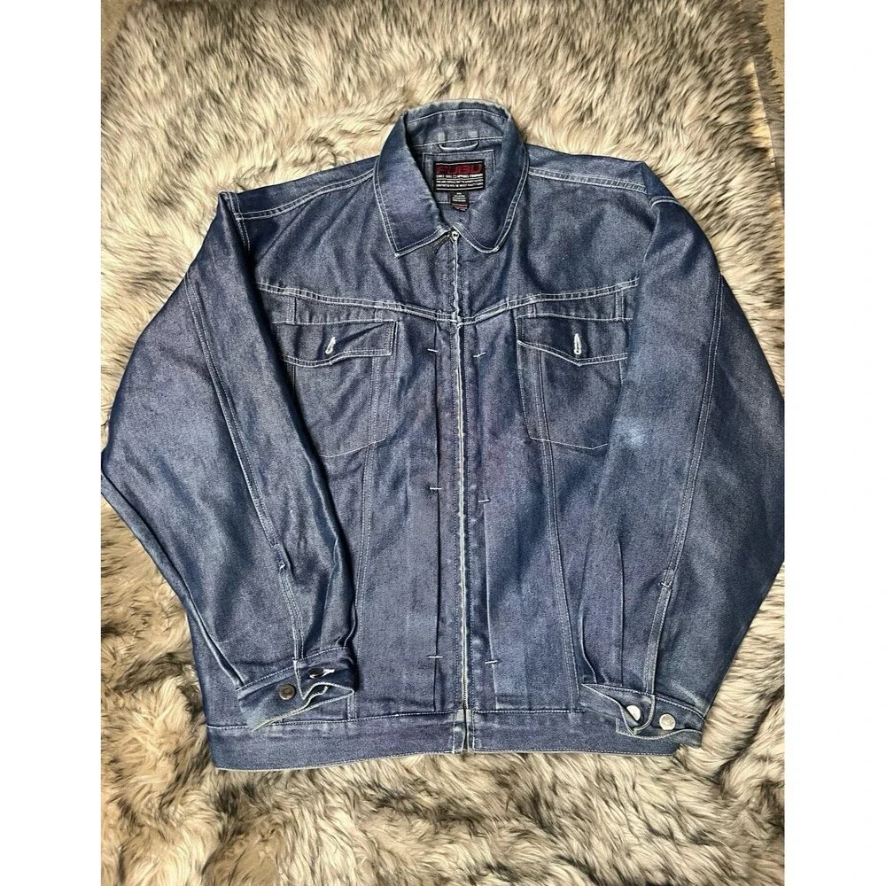 Vintage FUBU Apparel Company Full Zip Denim Trucker Jacket 2XL men’s